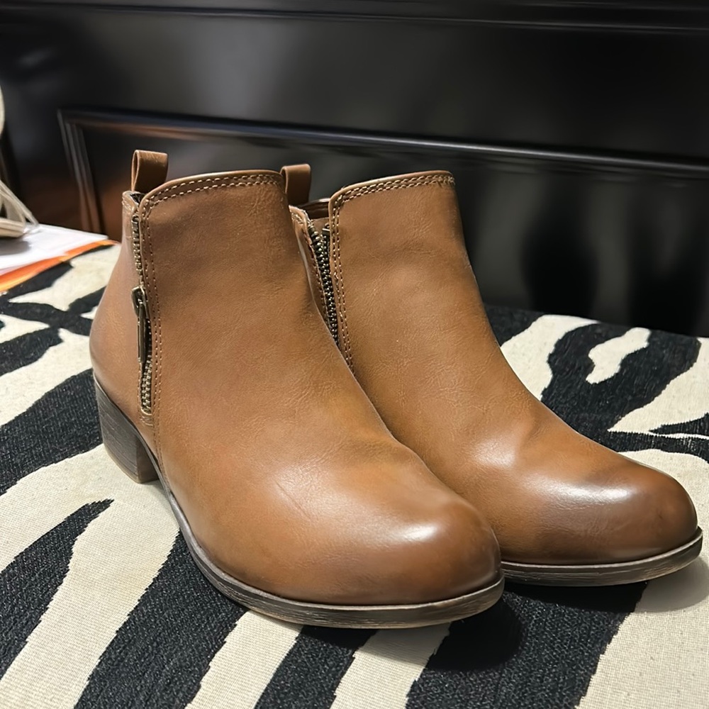 Tan ankle boots